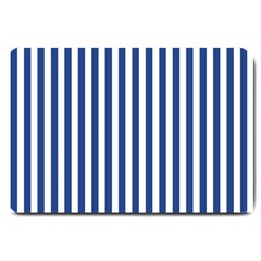 Blue Stripes Large Doormat  by jumpercat