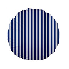 Blue Stripes Standard 15  Premium Round Cushions