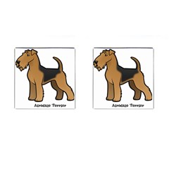 Airedale Terrier Cufflinks (square) by Bigfootshirtshop