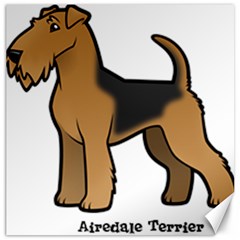 Airedale Terrier Canvas 16  X 16   by Bigfootshirtshop