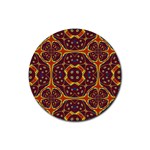 Geometric Pattern Rubber Round Coaster (4 pack)  Front