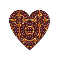 Geometric Pattern Heart Magnet by linceazul