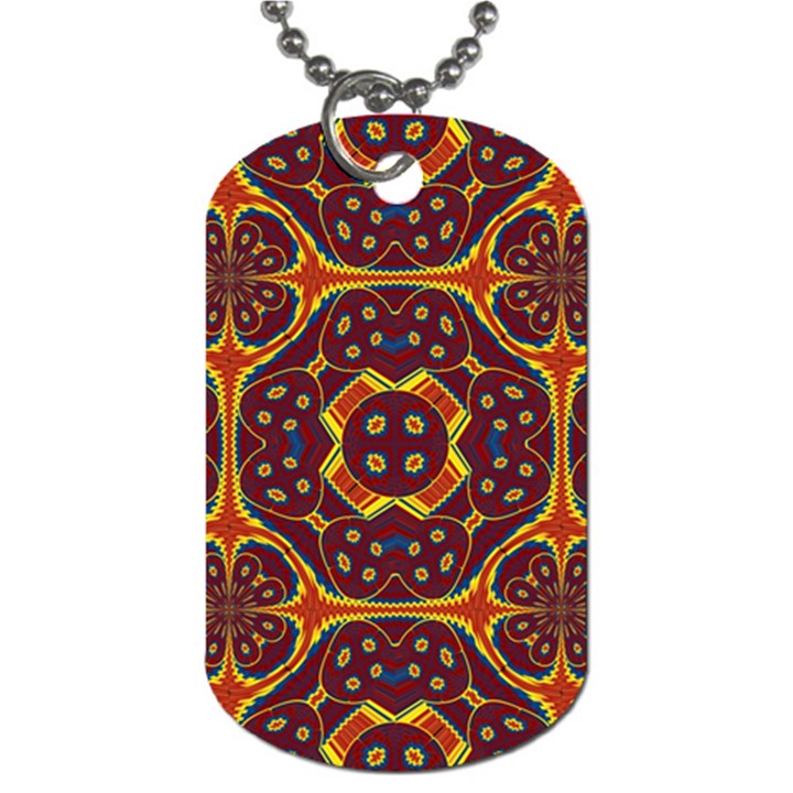 Geometric Pattern Dog Tag (One Side)