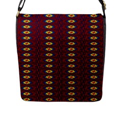 Geometric Pattern Flap Messenger Bag (l) 