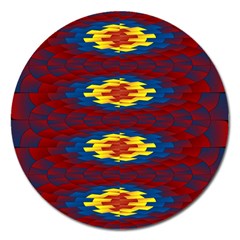 Geometric Pattern Magnet 5  (round) by linceazul