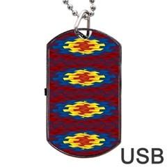 Geometric Pattern Dog Tag Usb Flash (one Side) by linceazul