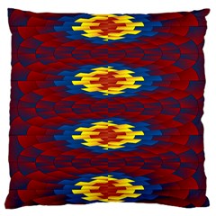 Geometric Pattern Large Cushion Case (one Side) by linceazul