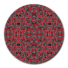 Exotic Intricate Modern Pattern Round Mousepads by dflcprints