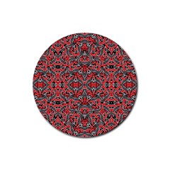 Exotic Intricate Modern Pattern Rubber Coaster (round)  by dflcprints