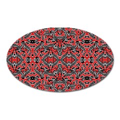 Exotic Intricate Modern Pattern Oval Magnet by dflcprints