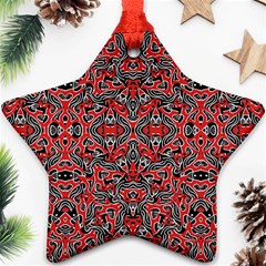 Exotic Intricate Modern Pattern Star Ornament (two Sides)