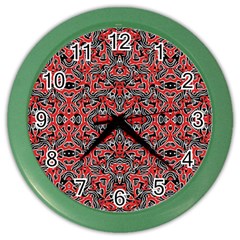 Exotic Intricate Modern Pattern Color Wall Clocks by dflcprints