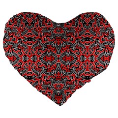 Exotic Intricate Modern Pattern Large 19  Premium Heart Shape Cushions by dflcprints