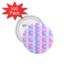 Gingham Nursery Baby Blue Pink 1 75  Buttons (100 Pack)  by BangZart