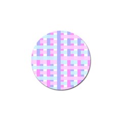 Gingham Nursery Baby Blue Pink Golf Ball Marker (4 Pack) by BangZart