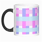 Gingham Nursery Baby Blue Pink Morph Mugs Left