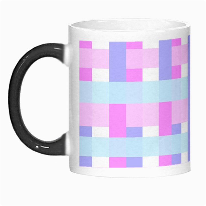 Gingham Nursery Baby Blue Pink Morph Mugs