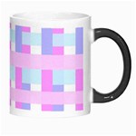 Gingham Nursery Baby Blue Pink Morph Mugs Right