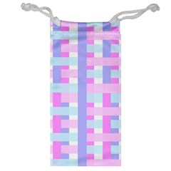 Gingham Nursery Baby Blue Pink Jewelry Bag by BangZart