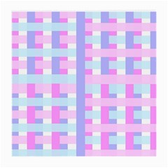 Gingham Nursery Baby Blue Pink Medium Glasses Cloth (2-side) by BangZart