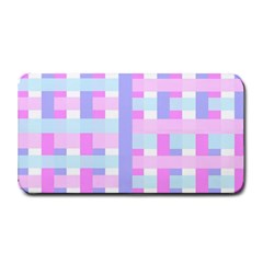 Gingham Nursery Baby Blue Pink Medium Bar Mats by BangZart