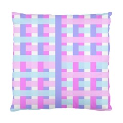 Gingham Nursery Baby Blue Pink Standard Cushion Case (one Side) by BangZart