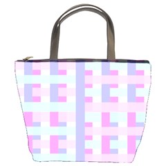 Gingham Nursery Baby Blue Pink Bucket Bags by BangZart