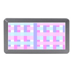 Gingham Nursery Baby Blue Pink Memory Card Reader (mini) by BangZart