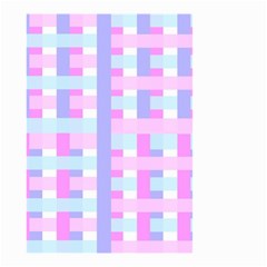 Gingham Nursery Baby Blue Pink Small Garden Flag (two Sides) by BangZart