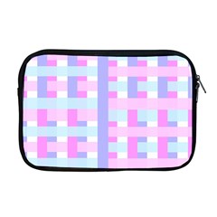 Gingham Nursery Baby Blue Pink Apple Macbook Pro 17  Zipper Case by BangZart