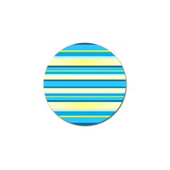 Stripes Yellow Aqua Blue White Golf Ball Marker by BangZart