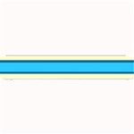 Stripes Yellow Aqua Blue White Small Bar Mats 24 x4  Bar Mat