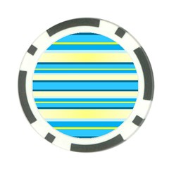 Stripes Yellow Aqua Blue White Poker Chip Card Guard by BangZart