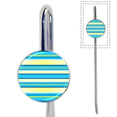 Stripes Yellow Aqua Blue White Book Mark by BangZart