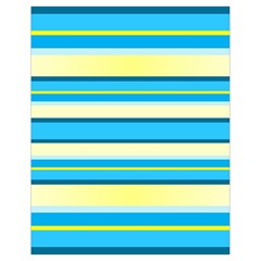 Stripes Yellow Aqua Blue White Drawstring Bag (small) by BangZart