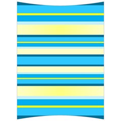 Stripes Yellow Aqua Blue White Back Support Cushion by BangZart