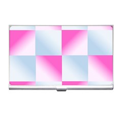 Gradient Blue Pink Geometric Business Card Holders by BangZart