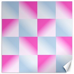 Gradient Blue Pink Geometric Canvas 16  X 16   by BangZart