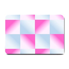 Gradient Blue Pink Geometric Small Doormat  by BangZart