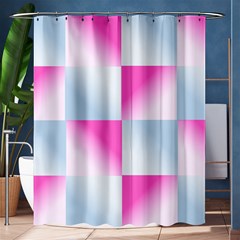 Gradient Blue Pink Geometric Shower Curtain 60  X 72  (medium)  by BangZart