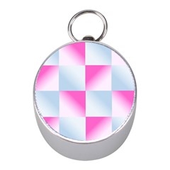 Gradient Blue Pink Geometric Mini Silver Compasses by BangZart