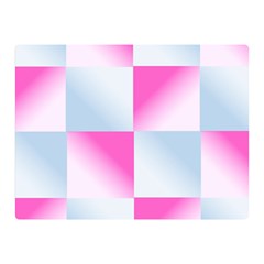 Gradient Blue Pink Geometric Double Sided Flano Blanket (mini)  by BangZart