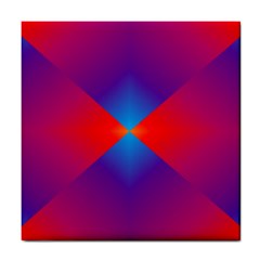 Geometric Blue Violet Red Gradient Tile Coasters by BangZart