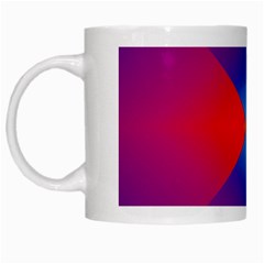 Geometric Blue Violet Red Gradient White Mugs by BangZart