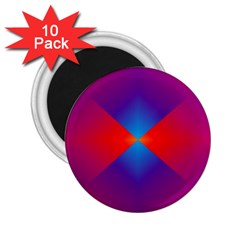 Geometric Blue Violet Red Gradient 2 25  Magnets (10 Pack)  by BangZart