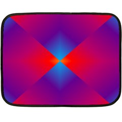 Geometric Blue Violet Red Gradient Fleece Blanket (mini) by BangZart