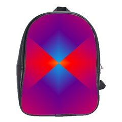 Geometric Blue Violet Red Gradient School Bag (xl) by BangZart