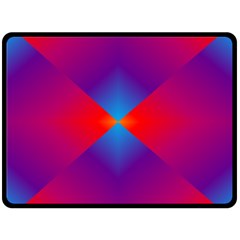 Geometric Blue Violet Red Gradient Double Sided Fleece Blanket (large) 