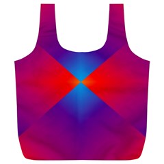 Geometric Blue Violet Red Gradient Full Print Recycle Bags (l)  by BangZart