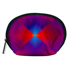 Geometric Blue Violet Red Gradient Accessory Pouches (medium)  by BangZart